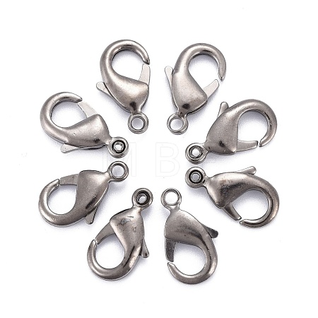 Brass Lobster Claw Clasps X-KK-903-B-NF-1