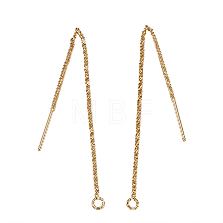 Brass Stud Earring Findings KK-TA0007-12G-1