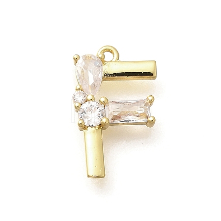 Brass Micro Pave Cubic Zirconia Pendants KK-M310-01G-06-1