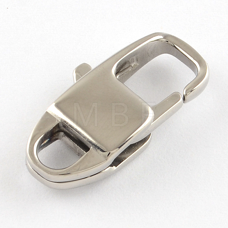 Tarnish Resistant Polished 316 Surgical Stainless Steel Lobster Claw Clasps STAS-R072-33-1