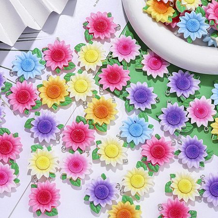 Resin Pendants RESI-D016-04A-1