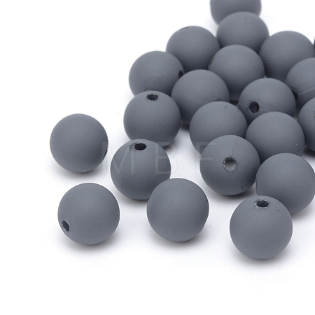 Spray Painted Acrylic Beads ACRP-S672-10mm-11-1