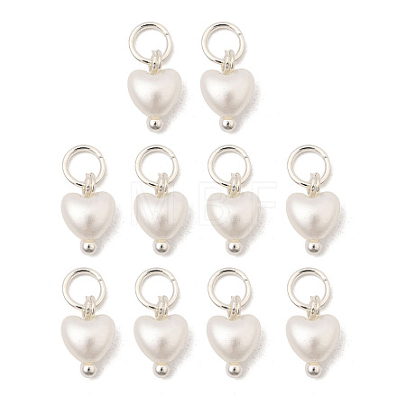 ABS Imitation Pearl Bead Charms PALLOY-JF04111-1