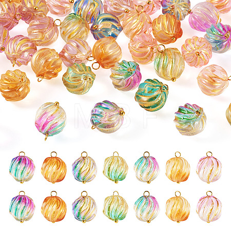 50Pcs Glass Pendants PALLOY-TAC0276-1