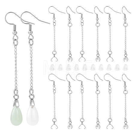 50Pcs 304 Stainless Steel Earring Hooks EJEW-AB00016-1