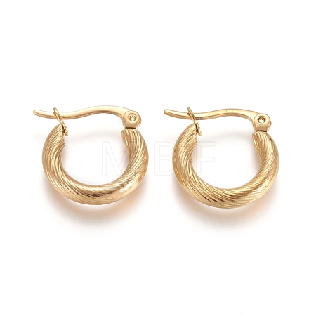 304 Stainless Steel Geometric Hoop Earrings STAS-D171-16C-G-1