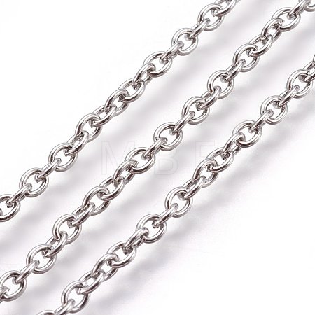 Tarnish Resistant 304 Stainless Steel Cable Chains CHS-R003-0.8mm-1