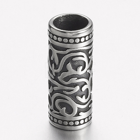 304 Stainless Steel Tube Beads STAS-E133-059AS-1