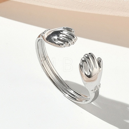 304 Stainless Steel Cuff Open Rings for Women RJEW-L341-05B-P-1