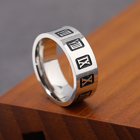 201 Stainless Steel Finger Rings for Men GF3329-14-1