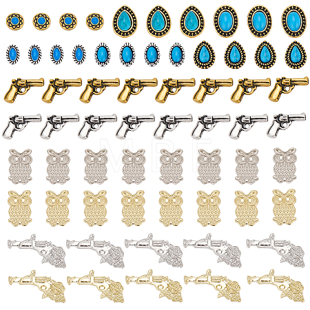 Western Theme Alloy Cabochons MRMJ-SP0001-38B-1