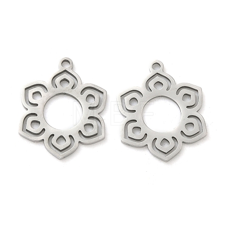 Hollow 201 Stainless Steel Pendants STAS-F337-10B-P-1
