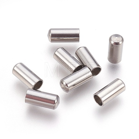 Tarnish Resistant 201 Stainless Steel Cord End Caps STAS-P207-05P-A-1