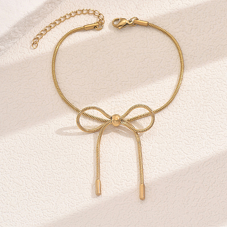 304 Stainless Steel Snake Chain Bracelets for Women PI2985-1-1