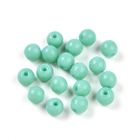Opaque Solid Color Glass Beads X1-GLAA-N007-4mm-A04-1
