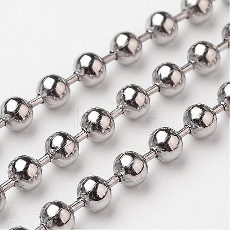 Tarnish Resistant 304 Stainless Steel Ball Chains CHS-O001-B-04-1