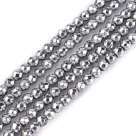 Non-Magnetic Synthetic Hematite Beads Strands X-G-G093-3mm-1