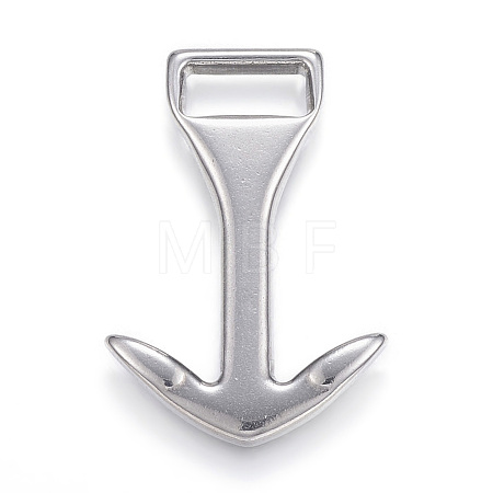 Non-Tarnish 304 Stainless Steel Anchor Hook Clasps X-STAS-E113-31P-1
