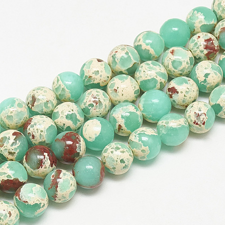 Synthetic Imperial Jasper Beads Strands G-S300-41C-6mm-1