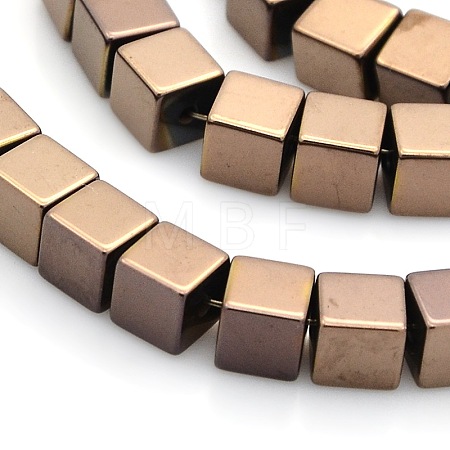 Cube Non-magnetic Synthetic Hematite Beads Strands G-P061-29-1