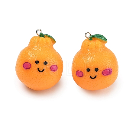 Opaque Resin Pendants RESI-A051-02B-P-1