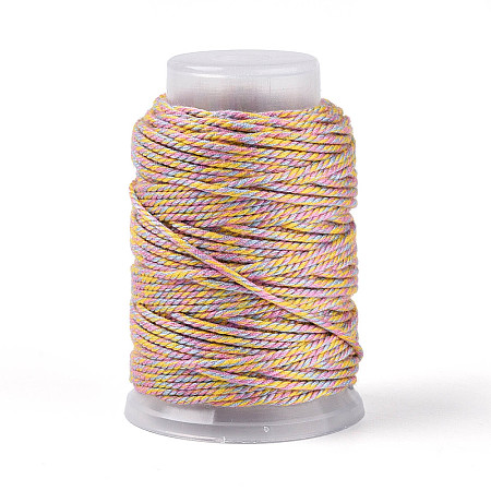 22M Rainbow Color Macrame Cotton Cord OCOR-T017-07M-1