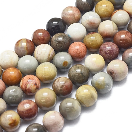 Natura Ocean Jasper Beads Strands G-D0001-07-10mm-1