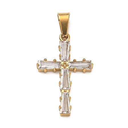 304 Stainless Steel & Glass Pendants STAS-H264-12G-1