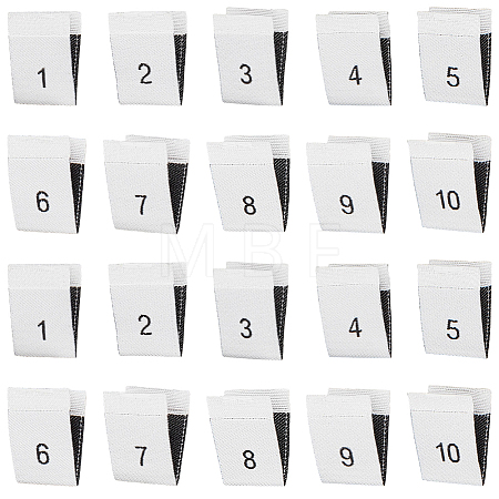 400Pcs 10 Styles Polyester Size Labels for Clothing DIY-CY0003-95-1