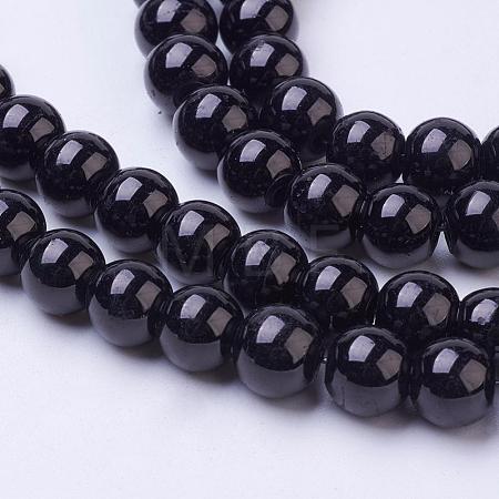 Painted Glass Bead Strands DGLA-S071-8mm-90-1