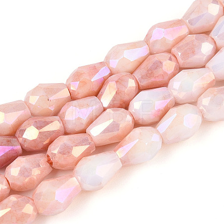Anti-Tarnish Electroplate Glass Beads Strands GLAA-T025-13A-07-1