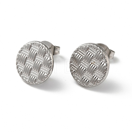 Non-Tarnish 304 Stainless Stud Earring Findings STAS-M314-01A-P-1