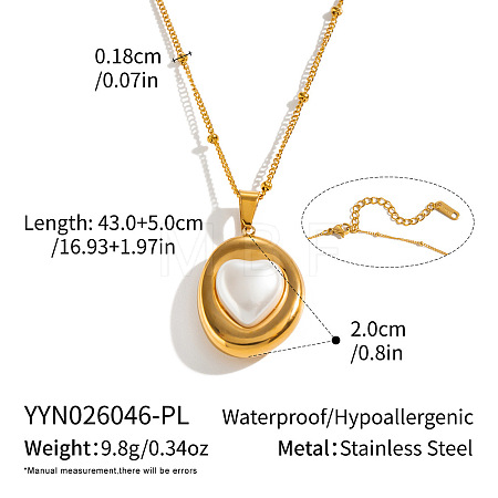 304 Stainless Steel Geometric Pendant Satellite Chain Necklaces for Women TW1524-6-1
