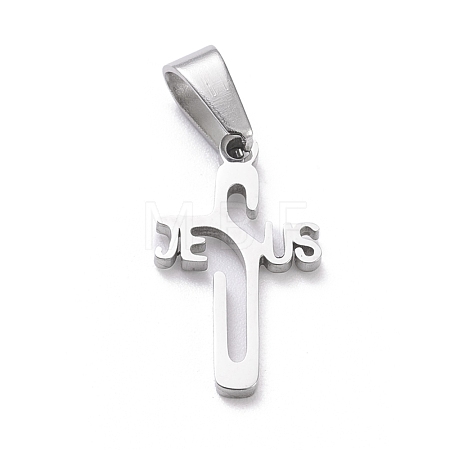 Non-Tarnish 304 Stainless Steel Pendants STAS-L216-34P-1