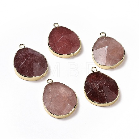 Natural Strawberry QuartzPendants G-I207-14K-G-1