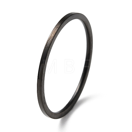 Ion Plating(IP) 304 Stainless Steel Simple Plain Band Finger Ring for Women Men High Polished RJEW-F152-05B-1