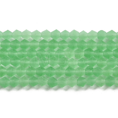 Imitate Austrian Crystal Frosted Glass Beads Strands EGLA-A039-T4mm-MD24-1