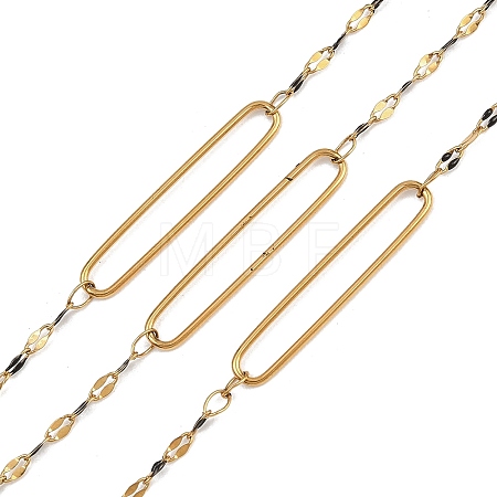 304 Stainless Steel Enamel Dapped Chain Oval Link Chains CHS-K021-15G-07-1