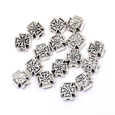 Tibetan Style Alloy Beads TIBEB-TAC0001-02AS-RS-1