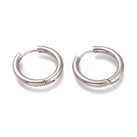 Tarnish Resistant 201 Stainless Steel Huggie Hoop Earrings EJEW-L256-05E-P-1