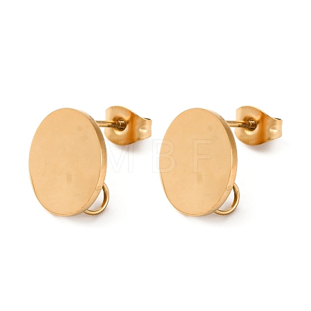 304 Stainless Steel Stud Earring Findings STAS-D371-02G-01-1