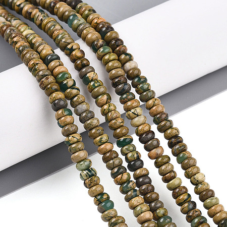 Natural Verdite Stone Beads Strands G-T140-72B-1
