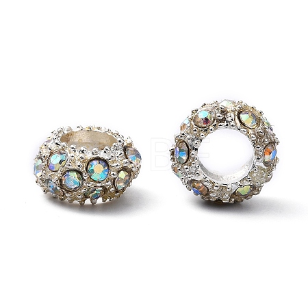 Alloy Rhinestone European Beads CPDL-H999-18-1
