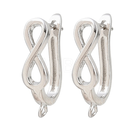 Brass Hoop Earrings Findings KK-K340-34P-1