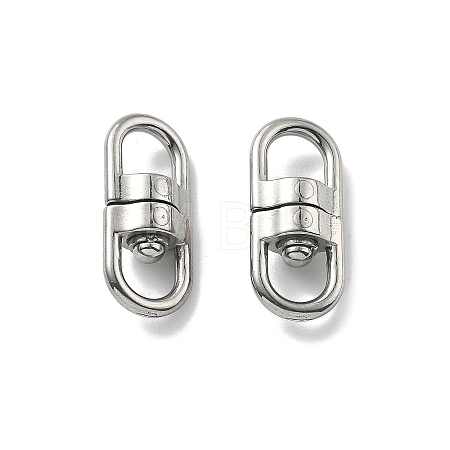 304 Stainless Steel Double Eye Swivel Clasps STAS-B082-07P-1