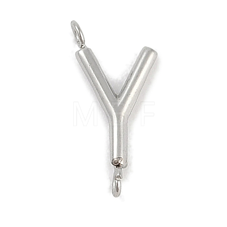 304 Stainless Steel Letter Connector Charms LS-STAS-M108-01P-25-1