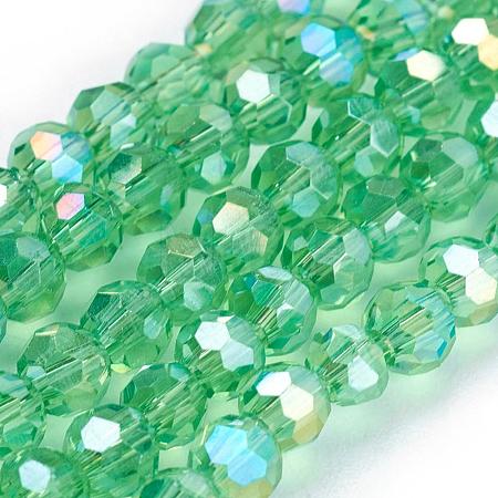 Electroplate Glass Beads Strands EGLA-D021-33-1