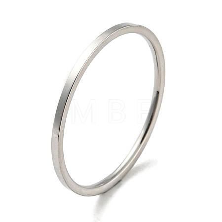 Non-Tarnish 304 Stainless Steel Simple Plain Band Finger Ring for Women Men High Polished RJEW-F152-05P-D-1