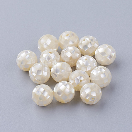 Natural White Shell Beads X-SSHEL-Q298-10mm-08-1