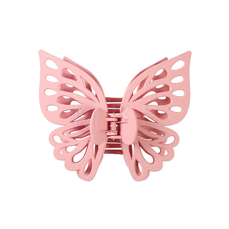 Large Frosted Butterfly Hair Claw Clip OHAR-PW0003-006A-1